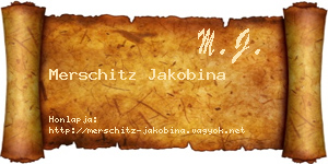 Merschitz Jakobina névjegykártya